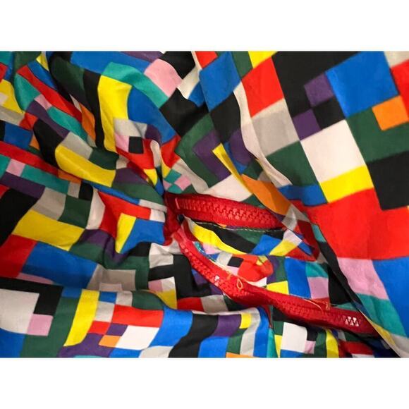 Lego x Target Colorblock Red Sunset Striped 2-in-1 Puffer Jacket / Vest L NWOT - Picture 8 of 9